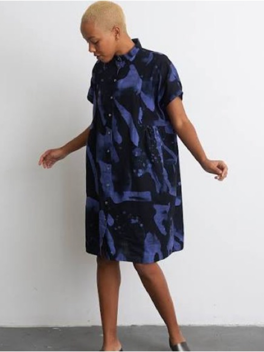 Osei Duro Bata Dress in Rorschach - Organic Cotton - Only Worn Once
